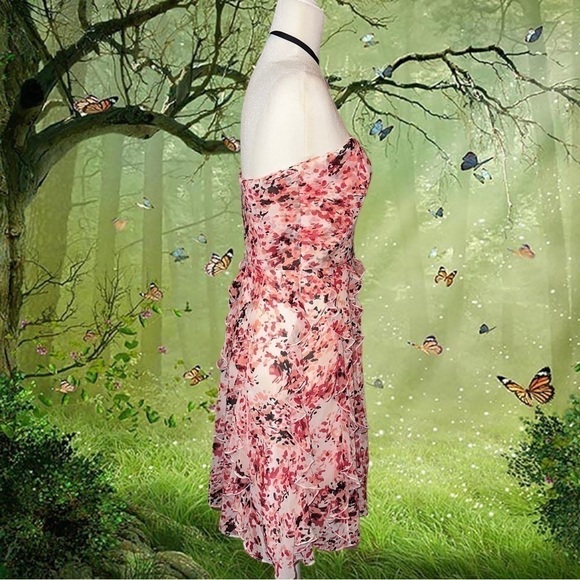 Y2k Fairy Core Pink White House Black Market Midi Dress - Picture 6 of 9